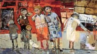 Children in a Glasgow Back Street