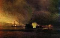 Explosion of a Three-Masted Steamship in Sulin. September 27, 1877