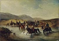 French Cavalry Crossing a Stream