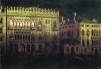 Palazzo Ca' d'Oro in the Moonlight, Venice