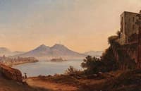 The Bay of Naples with Vesuvius and Castel dell'Ovo