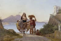 The Gulf of Naples with a Fruit Trader