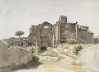 Church Ruins with Residential Buildings in Albano
