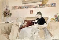 Artist’s Wife Reading on the Sofa