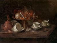 Still life with chocolate cups