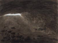 View from inside a cave