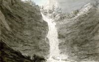 Second view on the Reichenbach near Meiringen in the valley of Ober-Hasli