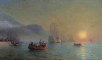Columbus Sailing by Cape Palos