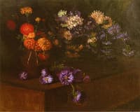 Bouquets of Orange and Blue