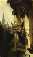 Man Watering Flowers