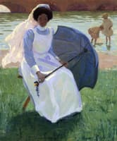 Woman with Green Parasol