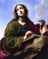 Saint John the Evangelist Writing the Book of Revelation