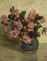 Gingerjar with Pink Flowers