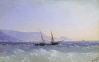 Crimean Landscape with a Sailing Ship