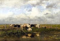 Cows by a Watercourse