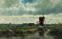 Polder Landscape with Windmill near Abcoude wikidata:Q24050742