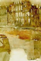 Houses on a Canal in the Evening