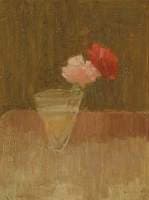 Carnations in a Glass Vase