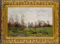 Cows by Stream