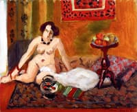 Nude Crouching by an Aquarium