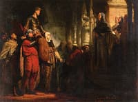 Triumphal return of Sir Willem van Saeftingen to the Abbey Ter Doest in 1513