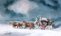Mail Coach in a Snowstorm