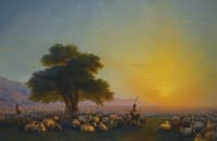 Sheep at Sunset