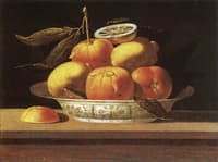 Citrus fruits in a porcelain bowl