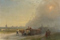 Carts in the Ukrainian Steppe