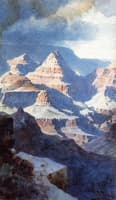 View of the Vishnu Temple from the North Rim of the Grand Canyon