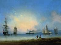 Russian and French Frigates