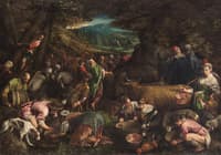 Moses beats Water from the Rock
