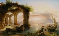 Sunset in the Bay of Naples from Posillipo