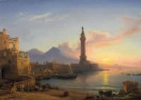 A Bay in Southern Italy with Lighthouse