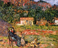 Figures on the Banks of a River