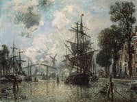 Harbor Scene in Holland