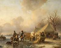 Winter Scene with a Sleigh