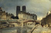 Notre-Dame de Paris, View of the Quai Saint-Michel with the Petit Pont