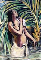 Hindu Maiden Bathing