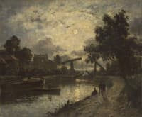 Nocturnal Landscape with a Drawbridge