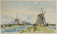 Windmills close to Rotterdam
