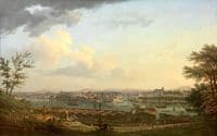Vue de Bayonne, prise à mi-côte sur le Glacis de la Citadelle