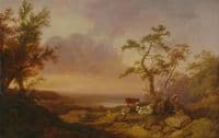 Landscape with Cattle and Peasant