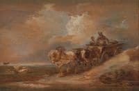 Landscape with Horse and Oxen Cart