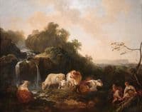 Landscape with Figures and Cattle