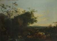 Landscape with Gateway and Cattle