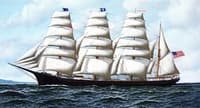 The Four-Masted Barque Roanoke under Full Sail