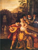 Concert in a villa courtyard