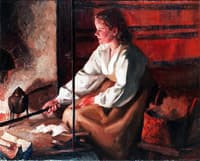 Woman by the Fireside