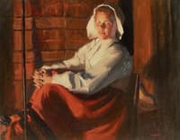 Woman at the Fireplace
